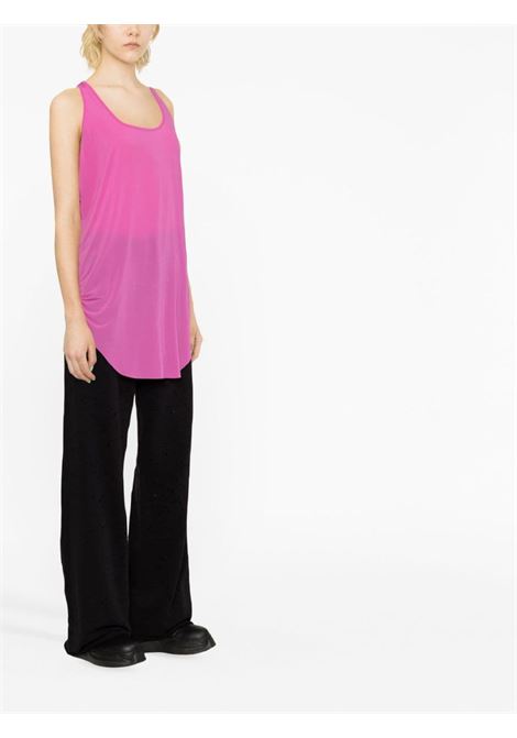 Pink raw-cut asymmetric tank top - women RICK OWENS | RO01C5151BZ13